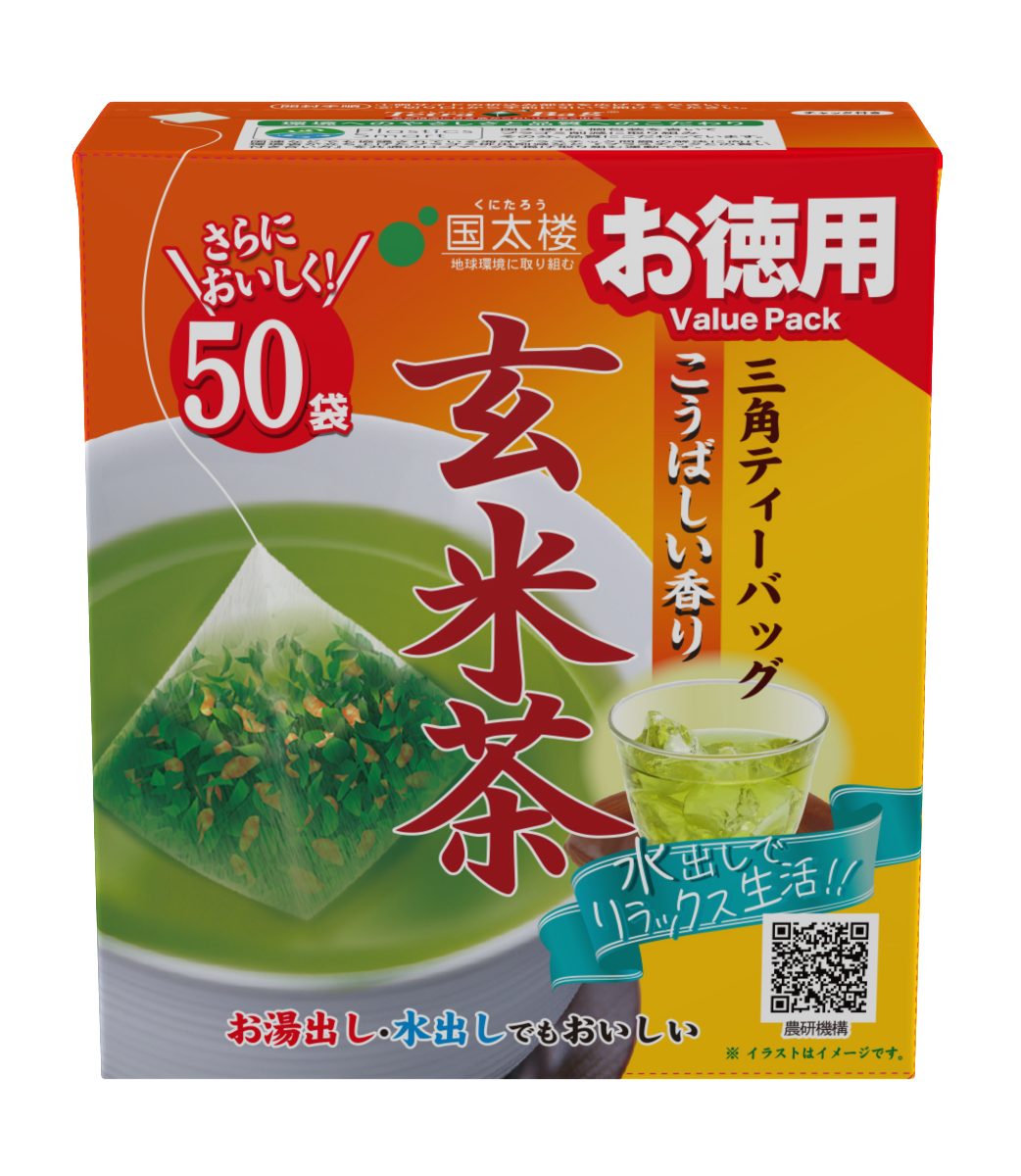 50Pお徳用こうばしい香り玄米茶三角TB | お茶とコーヒーの国太楼